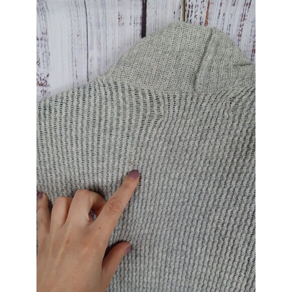 Ann Taylor Loft Knit Cardigan Women’s Medium Gray Open Front  Cotton Blend - Picture 9 of 9